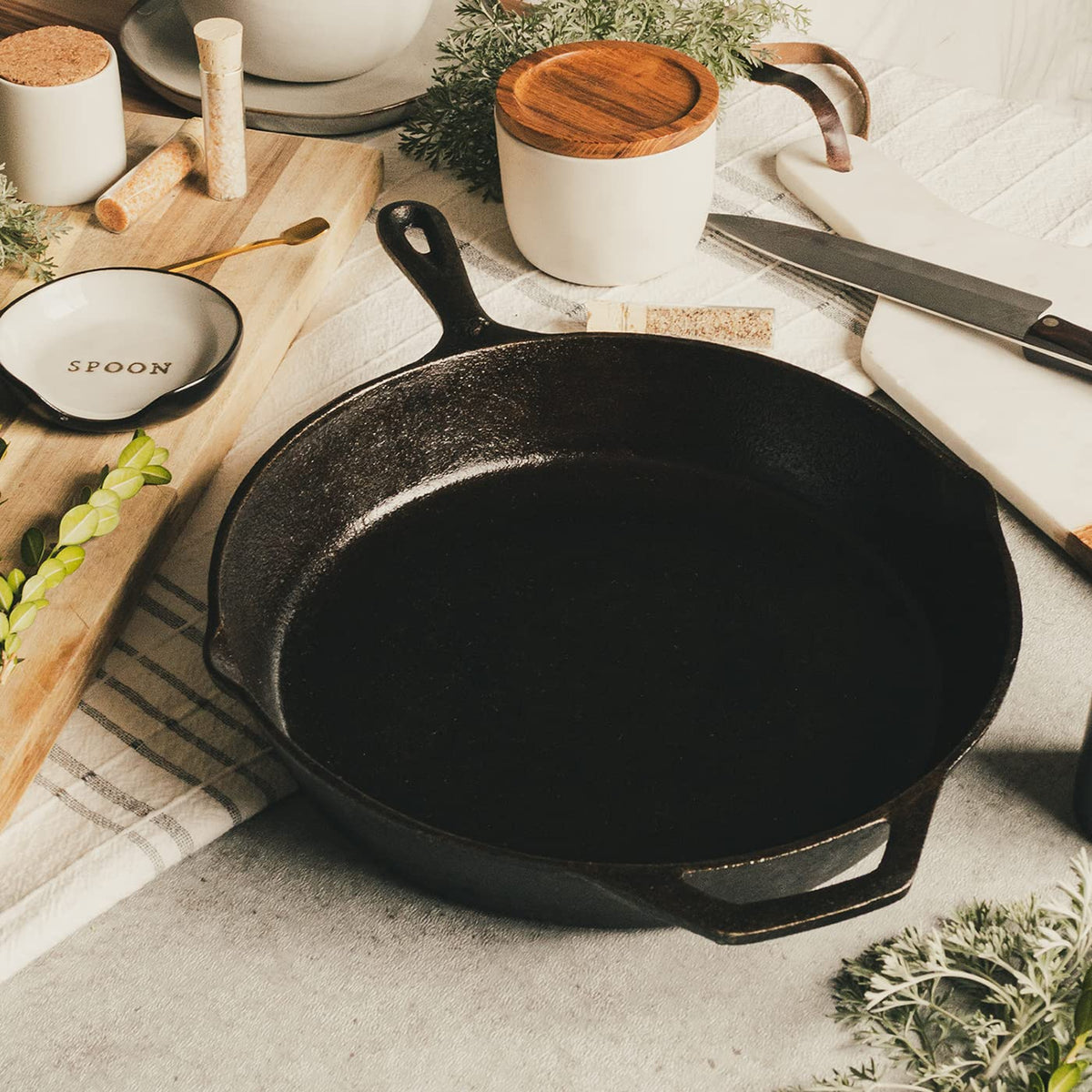 Backcountry Iron skillet in oven shows versatile bake and roast