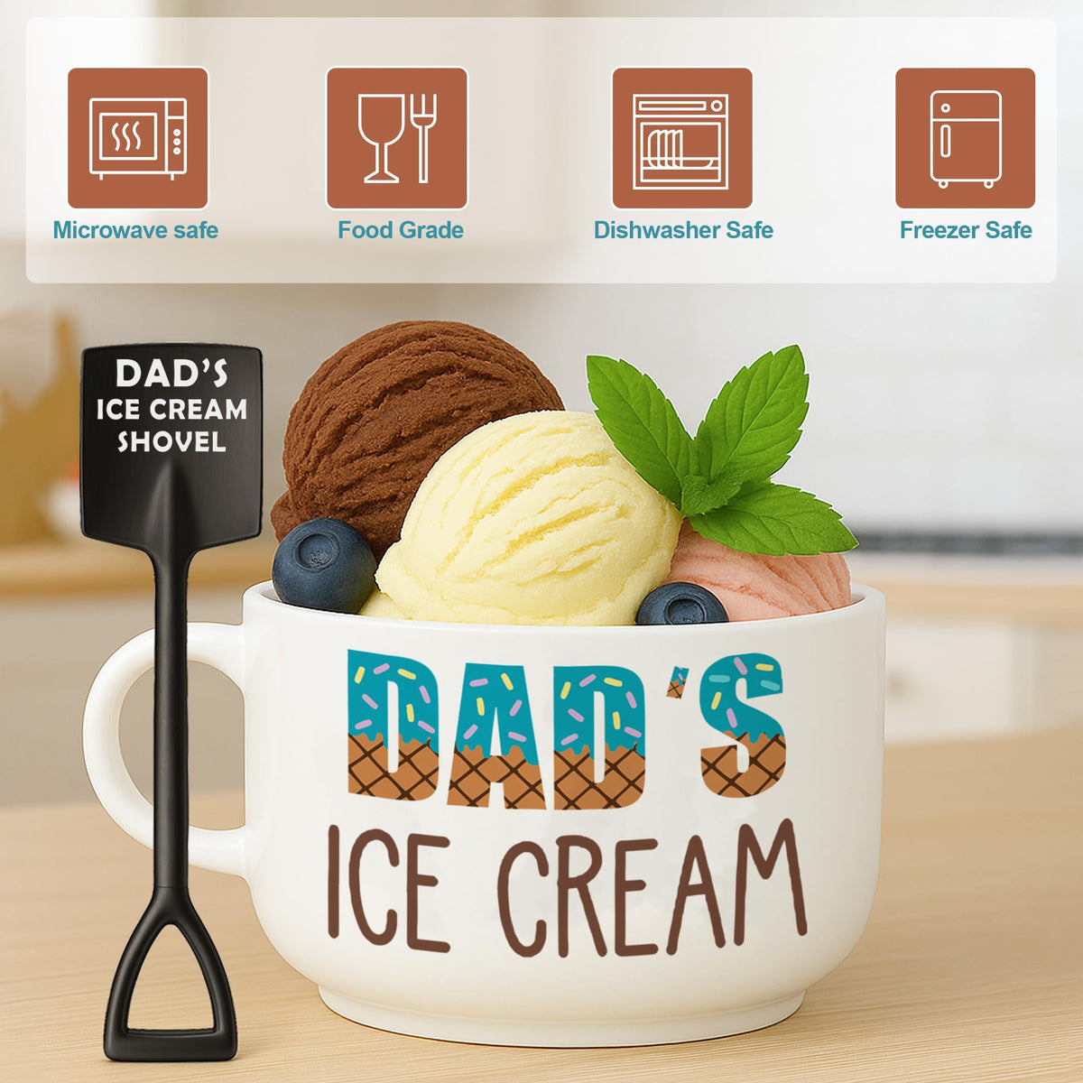 BackURyear family laughter during ice cream night with this set.