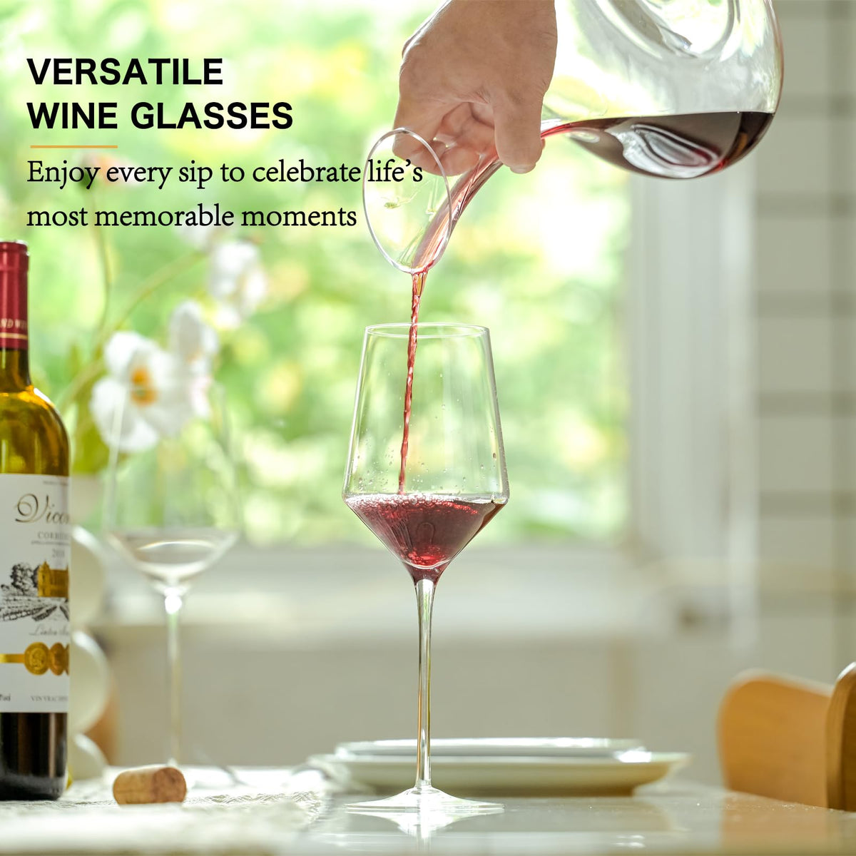 BACLIFE elegant dining wine glass enhances table presentation