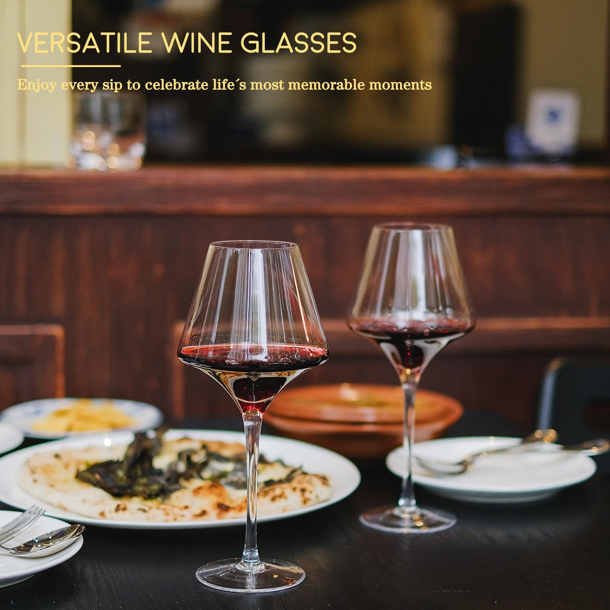 BACLIFE wine glass set makes a gift for celebrations.