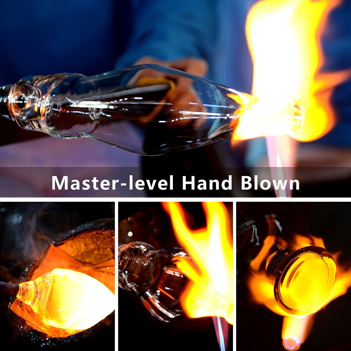 BACLIFE hand-blown champagne glasses with long stems for a luxurious sip.