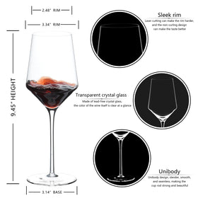 BACLIFE 100 leadless crystal wine glass delivers clear brilliance