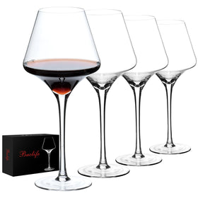 BACLIFE red wine glass, four-pack, 20 oz, hand-blown, ideal for refined tastings.