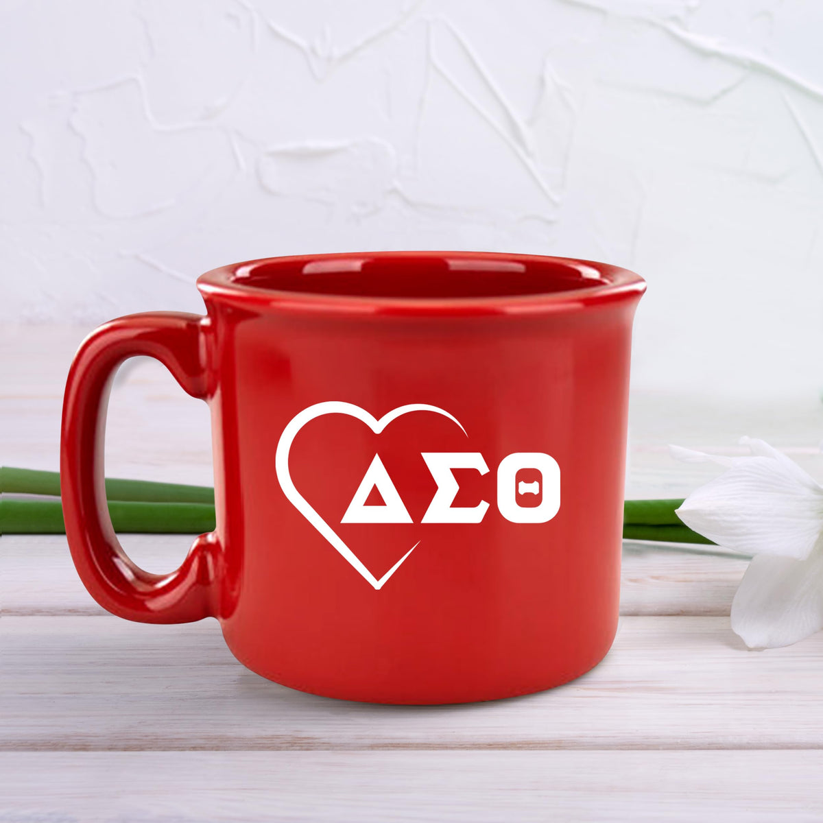 Bad Bananas BBGreek Delta Sigma Theta mug back view displays 1913 print for display and gifts.