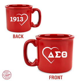 Bad Bananas BBGreek Delta Sigma Theta mug bottom features a stable heavy base.
