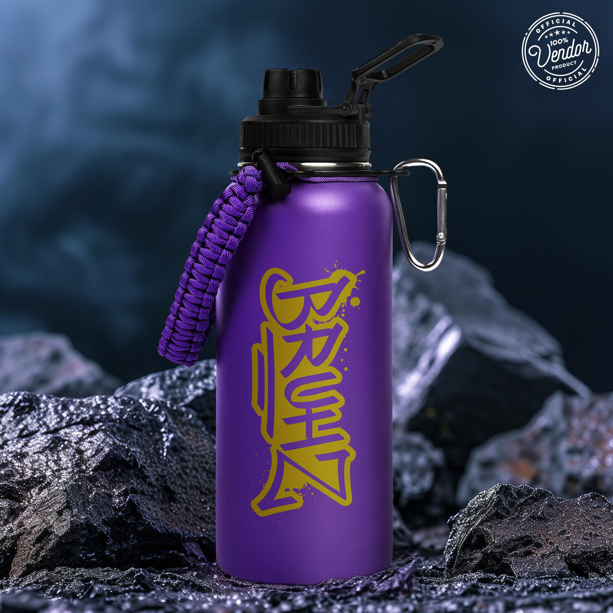 Bad Bananas BBGreek Omega Psi Phi tumbler on daily commute for hydration.