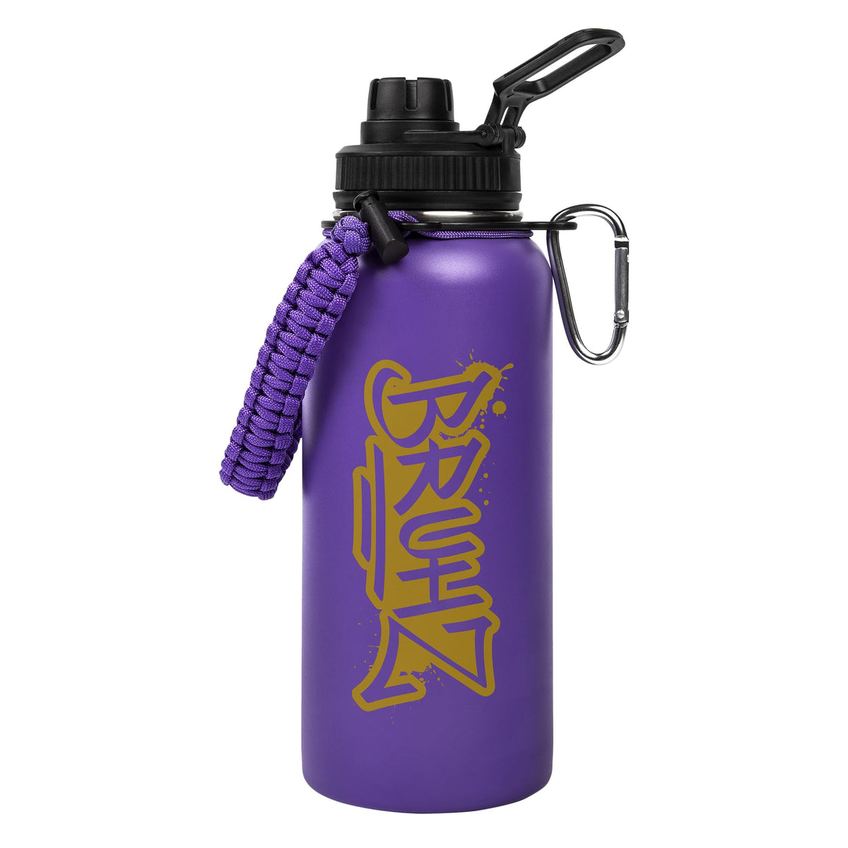 Bad Bananas BBGreek Omega Psi Phi tumbler front view; keeps drinks at target temperature.