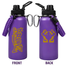 Bad Bananas BBGreek Omega Psi Phi tumbler with paracord handle for on-the-go adventures.