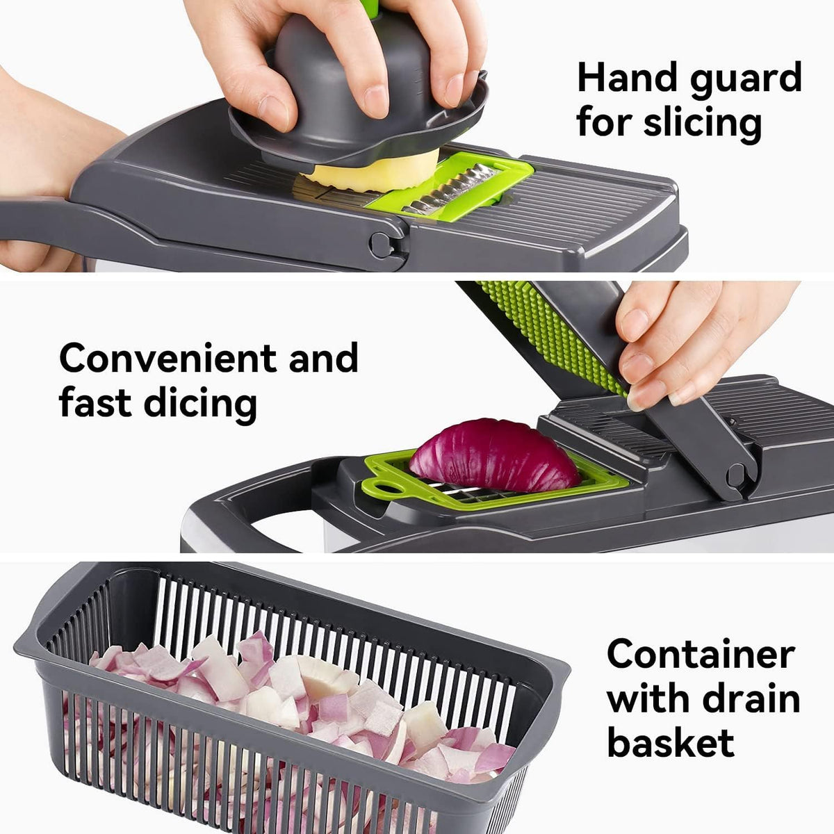 Badelite dicing-ready vegetables show faster prep and less mess.
