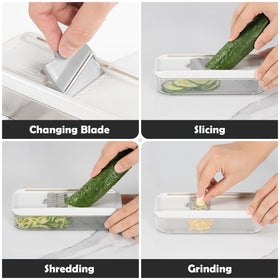 Badelite grinding blade handles ginger and garlic with ease.