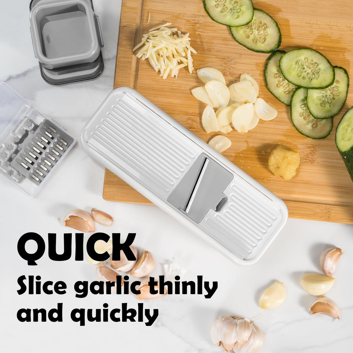 Badelite shred blade used for shredding vegetables quickly.