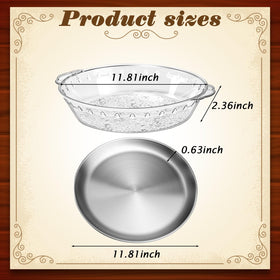 Baderke 11.8-inch tray top view shows dual-layer design for separate foods.