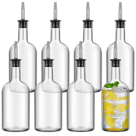 Baderke 8pcs 17oz long-neck glass bottles on a bar for stylish presentation