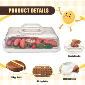 Baderke acacia base supports the tray securely for outdoor gatherings