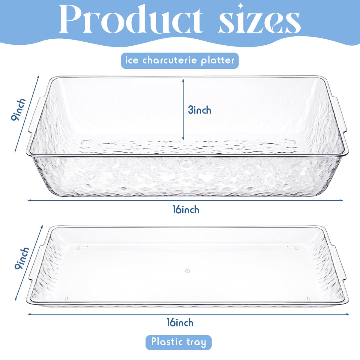 Baderke veggie tray with ice-under design keeps vegetables crisp.