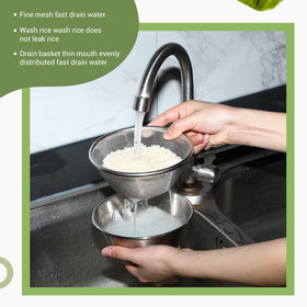 Baderke dishwasher-safe colander simplifies cleanup after cooking and serving.