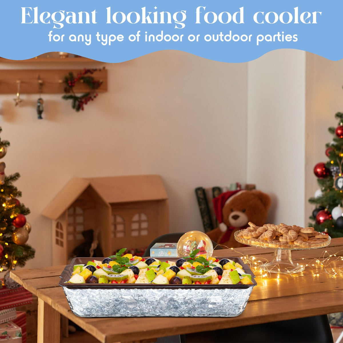 Baderke easy-clean tray design simplifies cleanup after gatherings and celebrations.