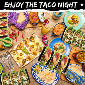 Baderke microwave-safe taco tray plates in black for quick meals and cleanup.