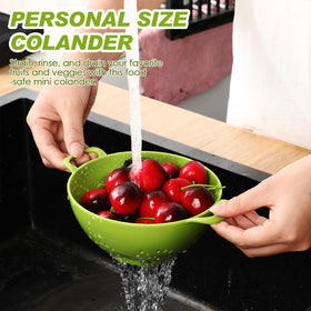 Baderke mini colander with compact design enhances space-saving draining