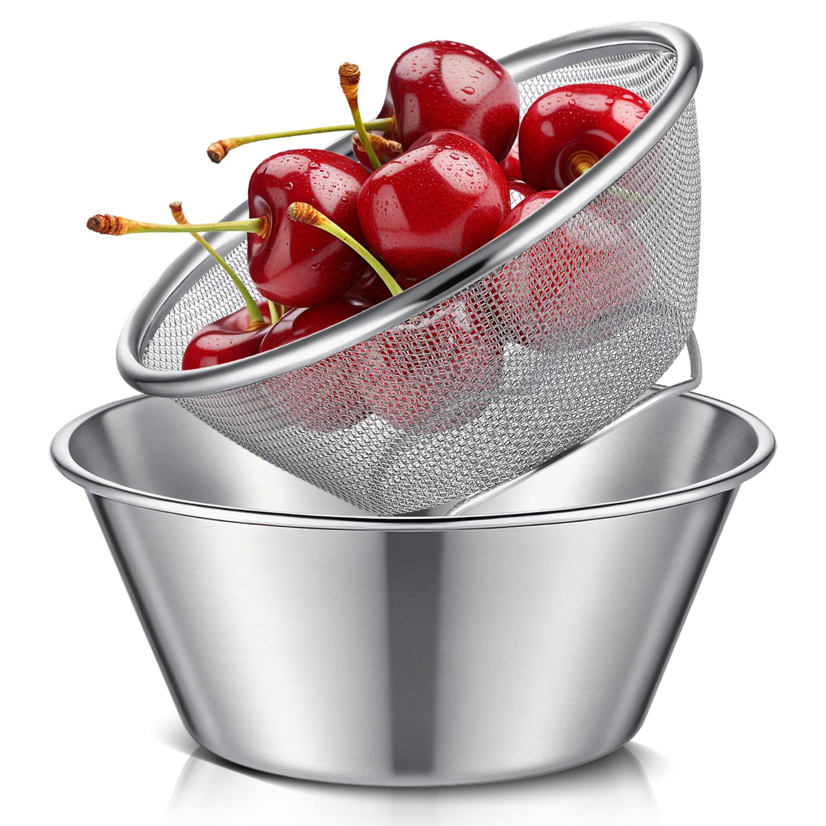 Baderke mini colander drain bowl for quick rinsing and compact storage.
