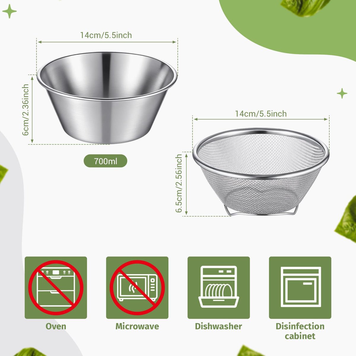 Baderke mini colander drain net ideal for fast draining and filtering.
