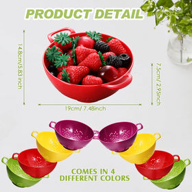 Baderke purple mini colander double handles for quick wash of vegetables