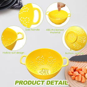 Baderke red mini colander double handles for draining pasta and berries