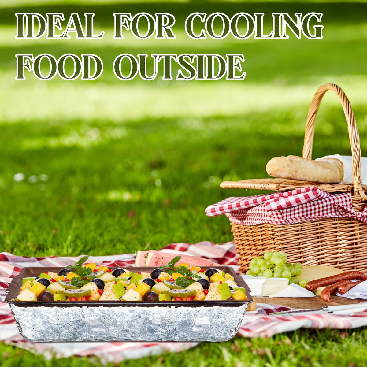 Baderke outdoor-friendly tray set ideal for picnics and barbecues with kept portions.