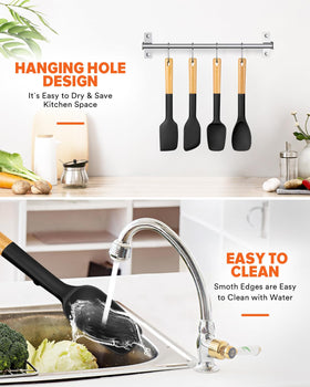 Badiano non-slip wooden handle reduces fatigue during prep.