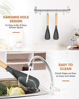 Badiano wooden-handled spoon, ideal for mixing, scooping, and serving.