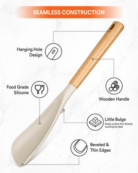 Badiano ergonomic grip ensures precise control during stirring and scraping.