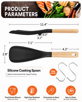 Badiano spoon showing ergonomic wooden handle for comfortable grip and control
