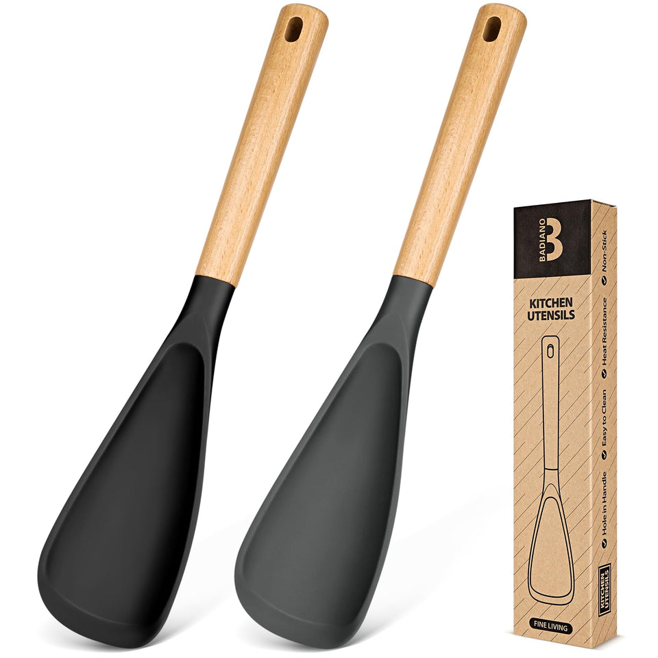 Badiano cooking spoon head for nonstick cookware, gentle on surfaces.