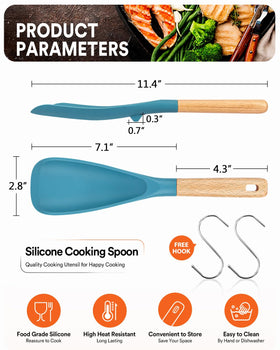 Badiano cooking spoon with wooden handle offering ergonomic grip for comfortable cooking