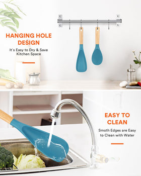 Badiano easy-clean silicone spoon resists sticking for quick cleanup