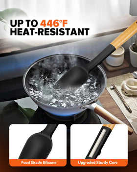 Badiano easy-clean silicone spoon for quick washing after cooking.