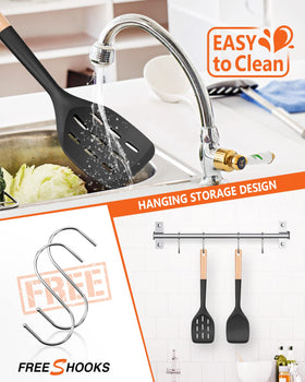 Badiano non-scratch spatula protects nonstick pans while flipping