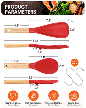 Badiano silicone spoon heat-resistant for high-heat cooking