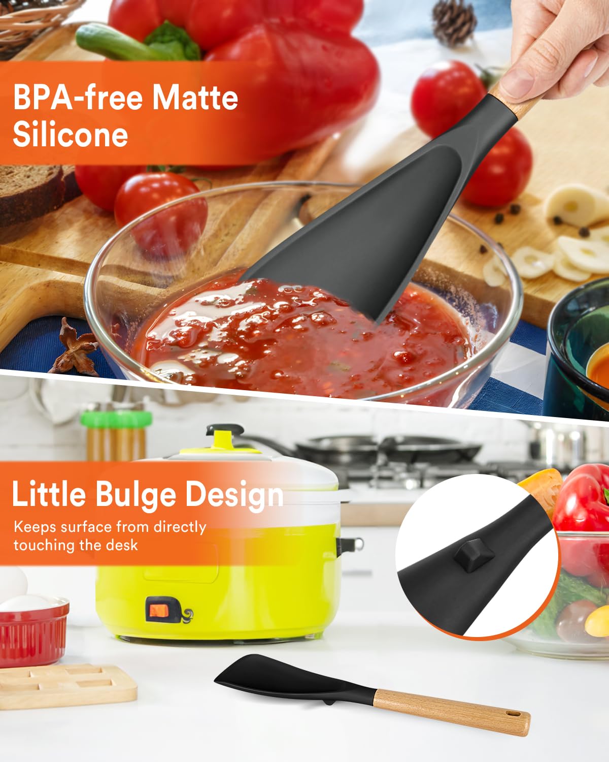 Badiano BPA-free, food-grade spoon supports safe cooking.