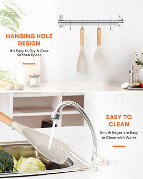 Badiano spoon with integrated rest keeps the head off counters.