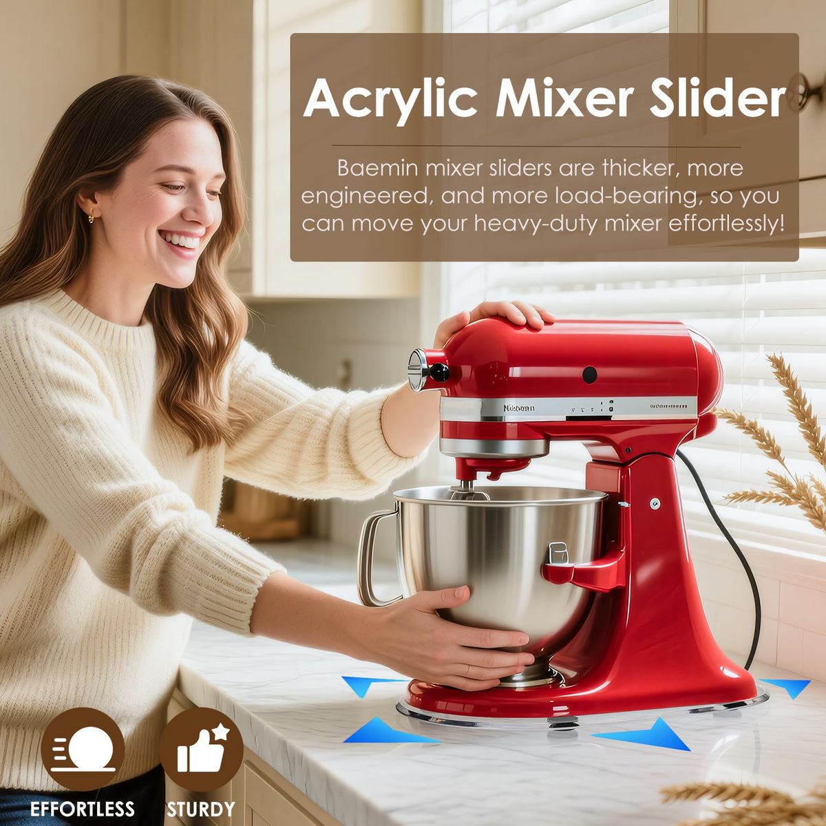 Baemin 360-degree glide demonstrates smooth multidirectional movement with a mixer