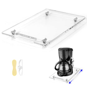 Baemin acrylic appliance slider with rubber wheels facilitates effortless, quiet movement of heavy appliances.