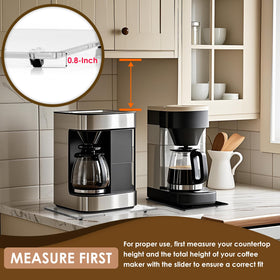 Baemin sliding tray moves smoothly under cabinets, aiding quick appliance repositioning.