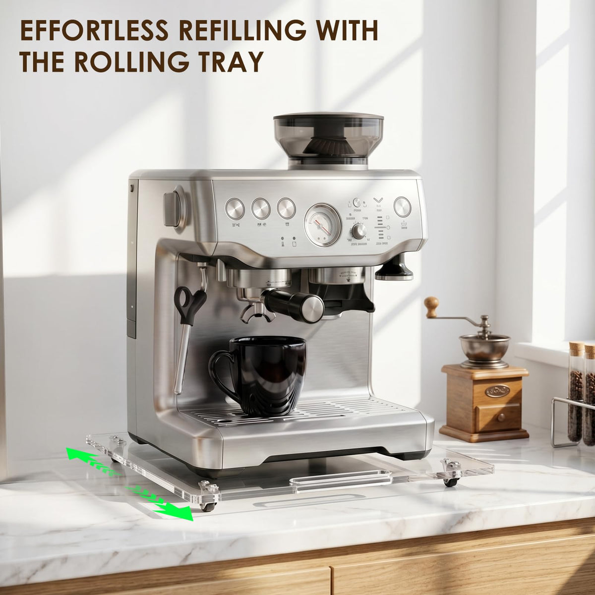 Two size options fit a range of appliances from coffee makers to multi-cup machines.