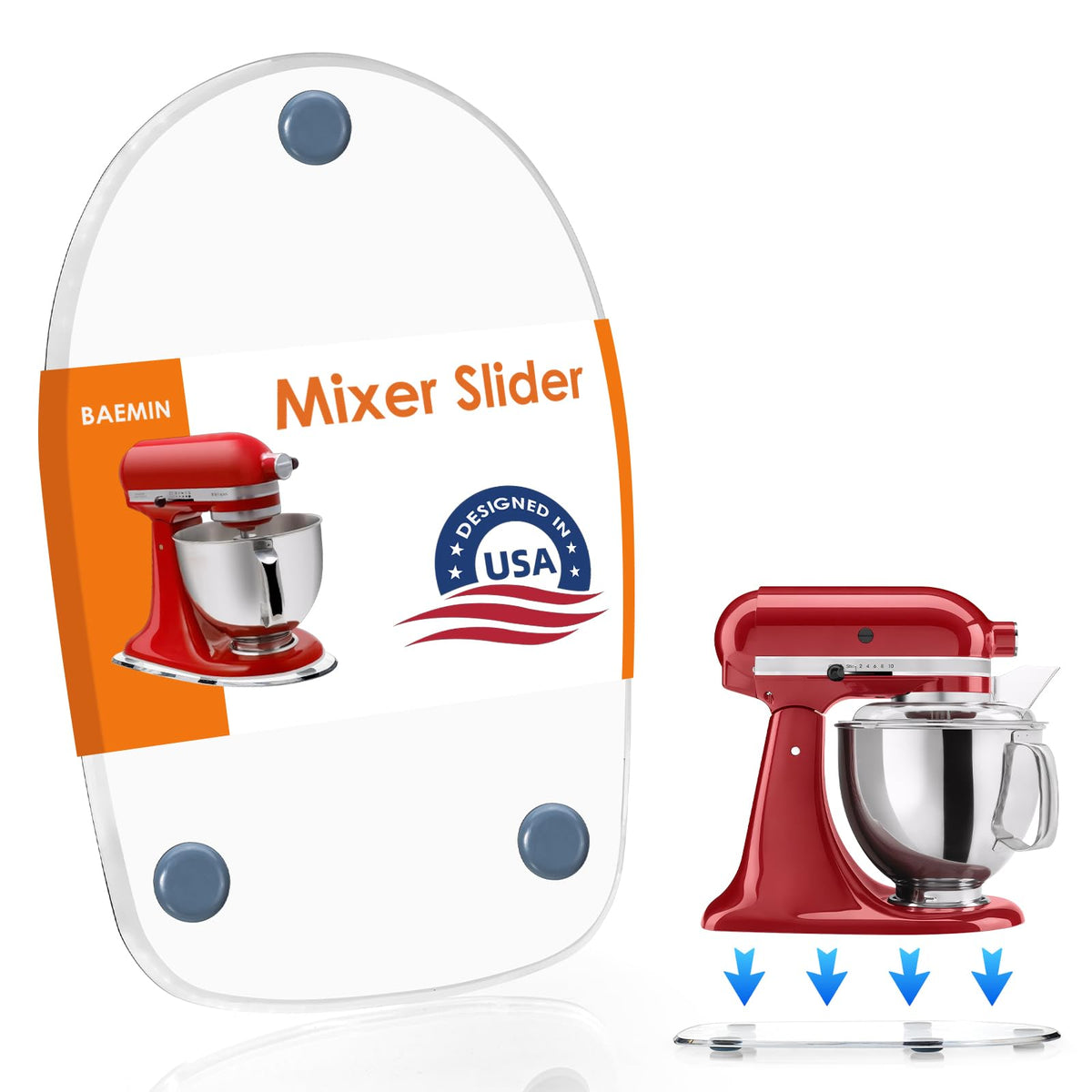 Baemin thickened acrylic mixer slider on countertop for stable operation