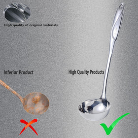 BAERFO mirror-finish ladle resists rust and maintains shine