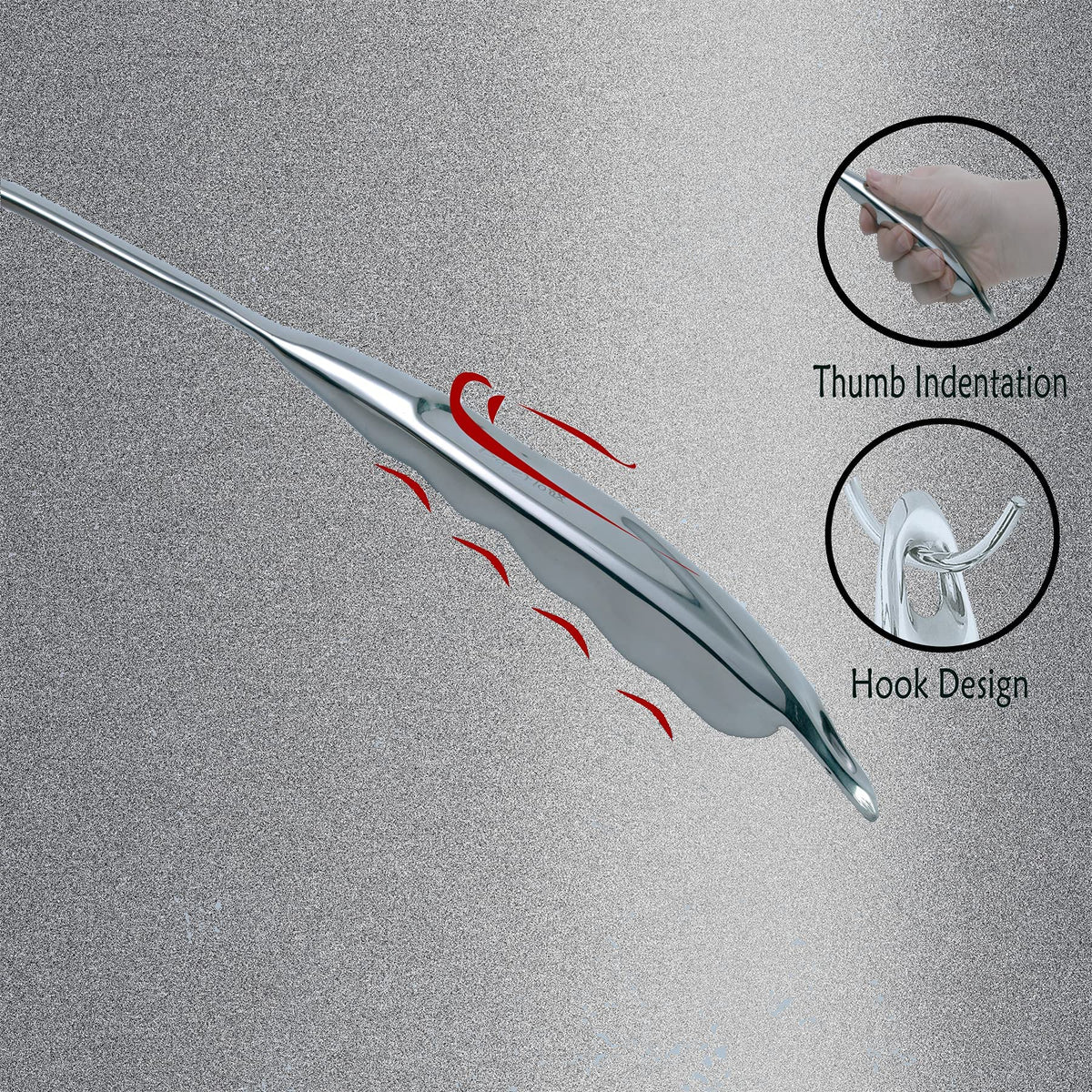 BAERFO S-shaped handle design for ambidextrous use