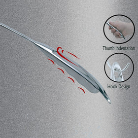 BAERFO S-shaped handle design for ambidextrous use