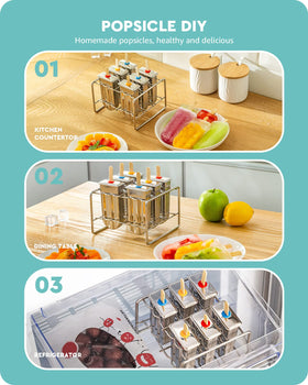 Baffect includes 50 wooden sticks for convenient popsicle creation.