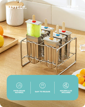 Baffect stainless steel lids seal each mould to prevent leakage.
